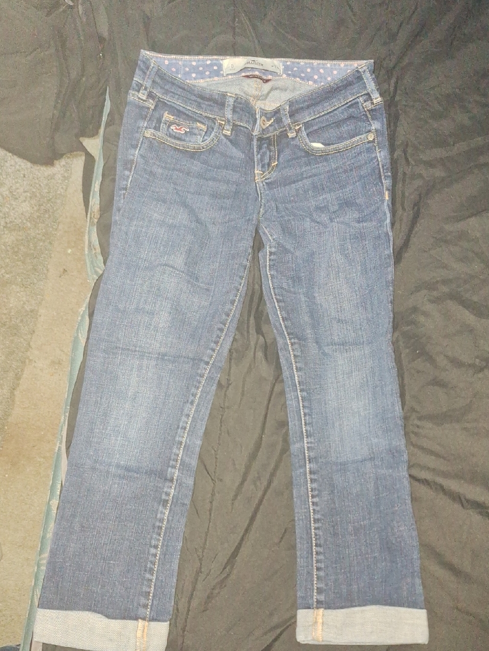 Hollister Women's Blue Straight Leg Jeans